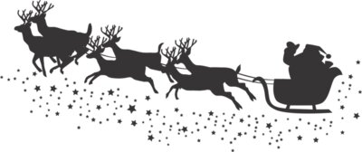 Santa Sleigh Silhouette